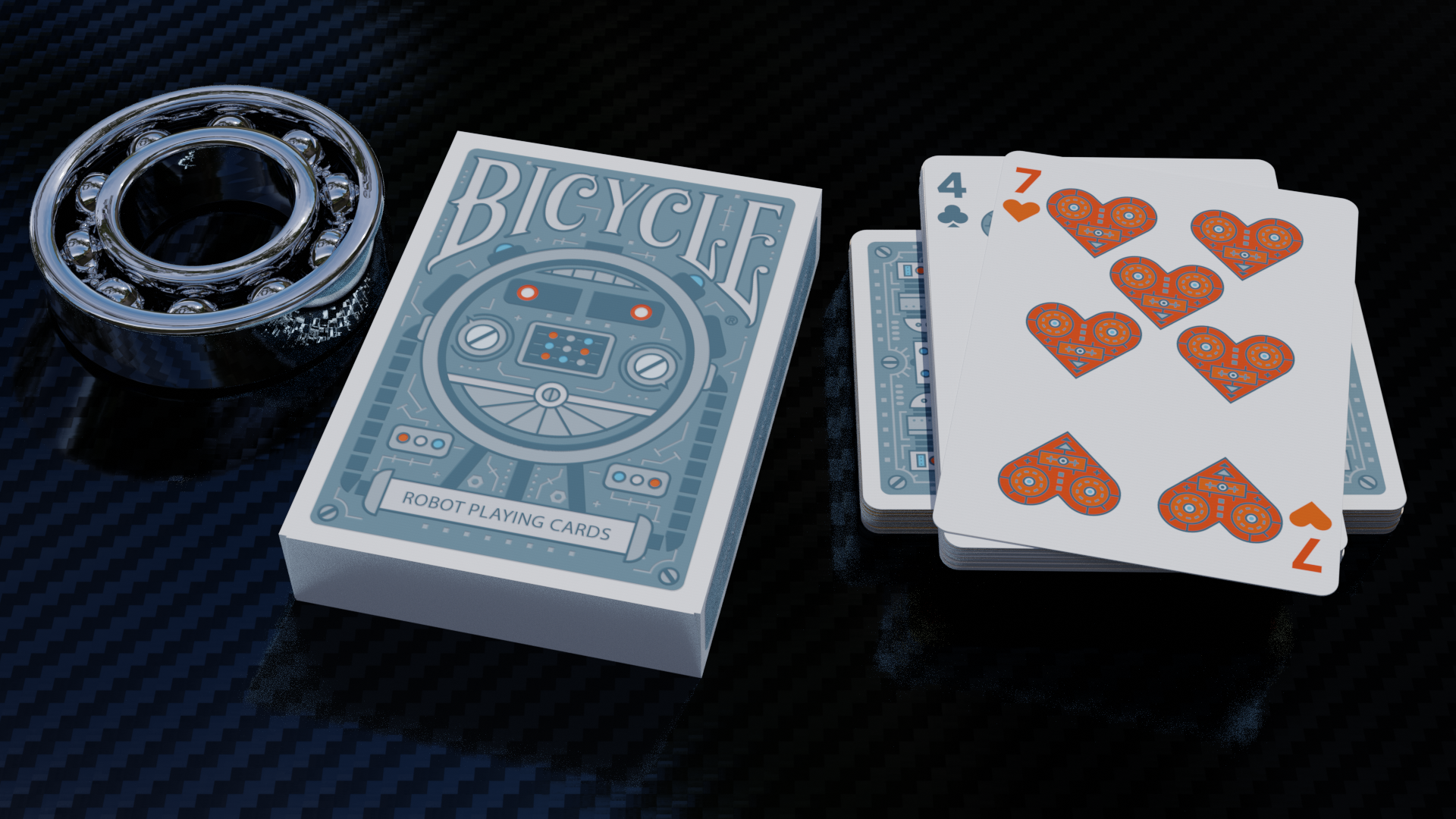 Bicycle Robot Playing Cards