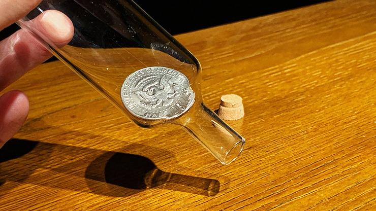 REAL COIN IN BOTTLE (HALF) by Bacon Magic - Trick