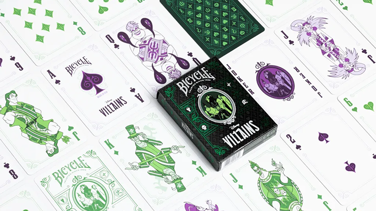 Bicycle Disney Villains (Green)  by US Playing Card Co.