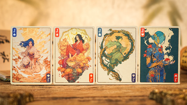Ancient Relics Culture Playing Card by 52 Muse (Teal)