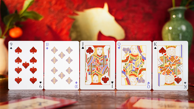 Year of the Horse (Red) Playing Cards by TCC Fashion
