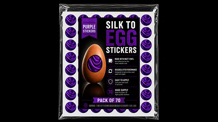 Silk to Egg Stickers (Purple) Pack of 70