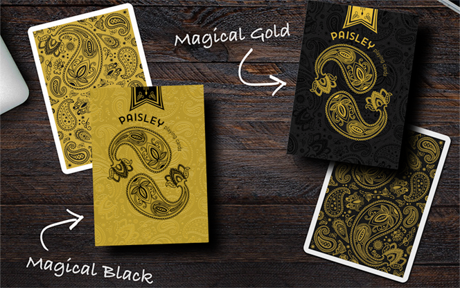 Paisley Magical Gold Playing Cards by Dutch Card House Company